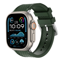 Apple Watch and Bridge Apple Watch strap in green