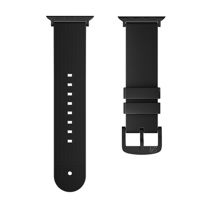 The Elementum — Navy with Black Buckle & Adapters (close)