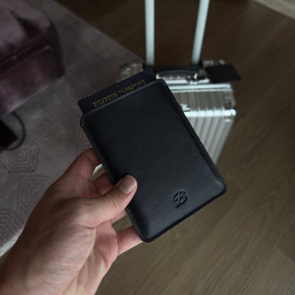 The Bridge leather passport sleeve lifestyle shot