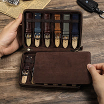 Handmade Vintage Leather Watch Strap Organiser